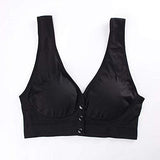 Florea - Sleek Button Bra - Black