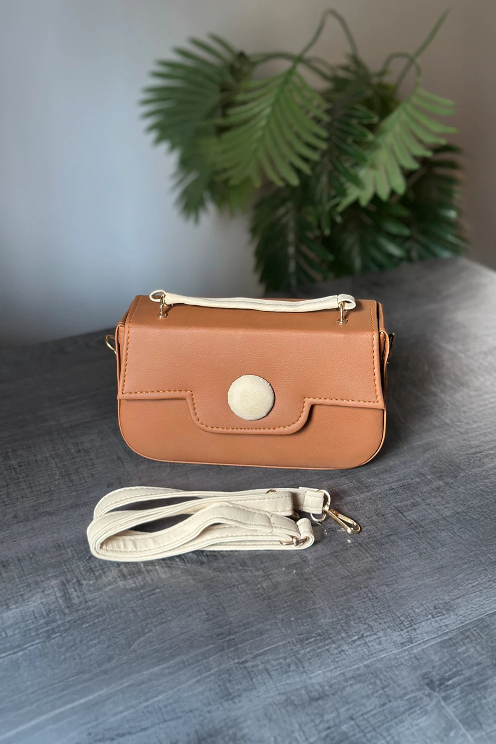 Fineur Handbag Dot Luxe - Mustard