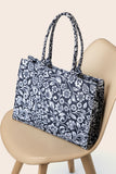 Fineur Canvas Bag - Black Petals