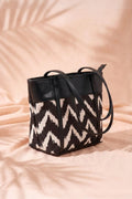 Fineur Shoulder Canvas Bag ZigWave - Black