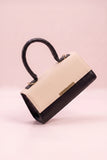 Fineur Handbag Vesper - Cream & Black (Textured Contrast)