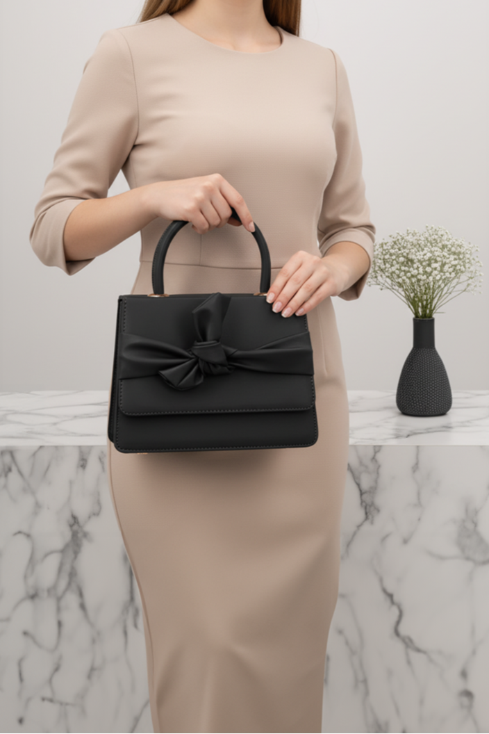 Fineur Handbag ElleKnot - Black