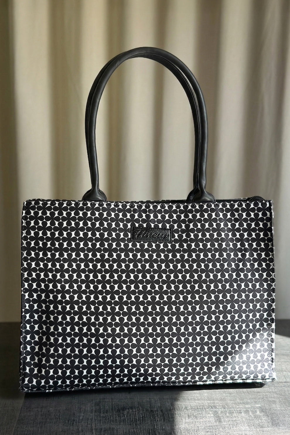 Fineur Canvas Tote Premium Handle - Black