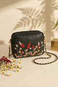 Fineur Crossbody Blossom Embroidered - Black