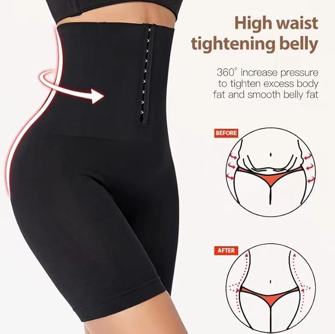 Florea - Seamless High Waist Corset for Flat Belly - Black