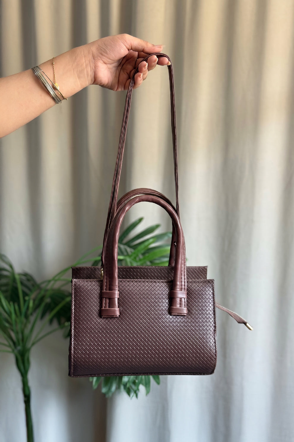 Fineur Handbag HandyZip - Dark Brown