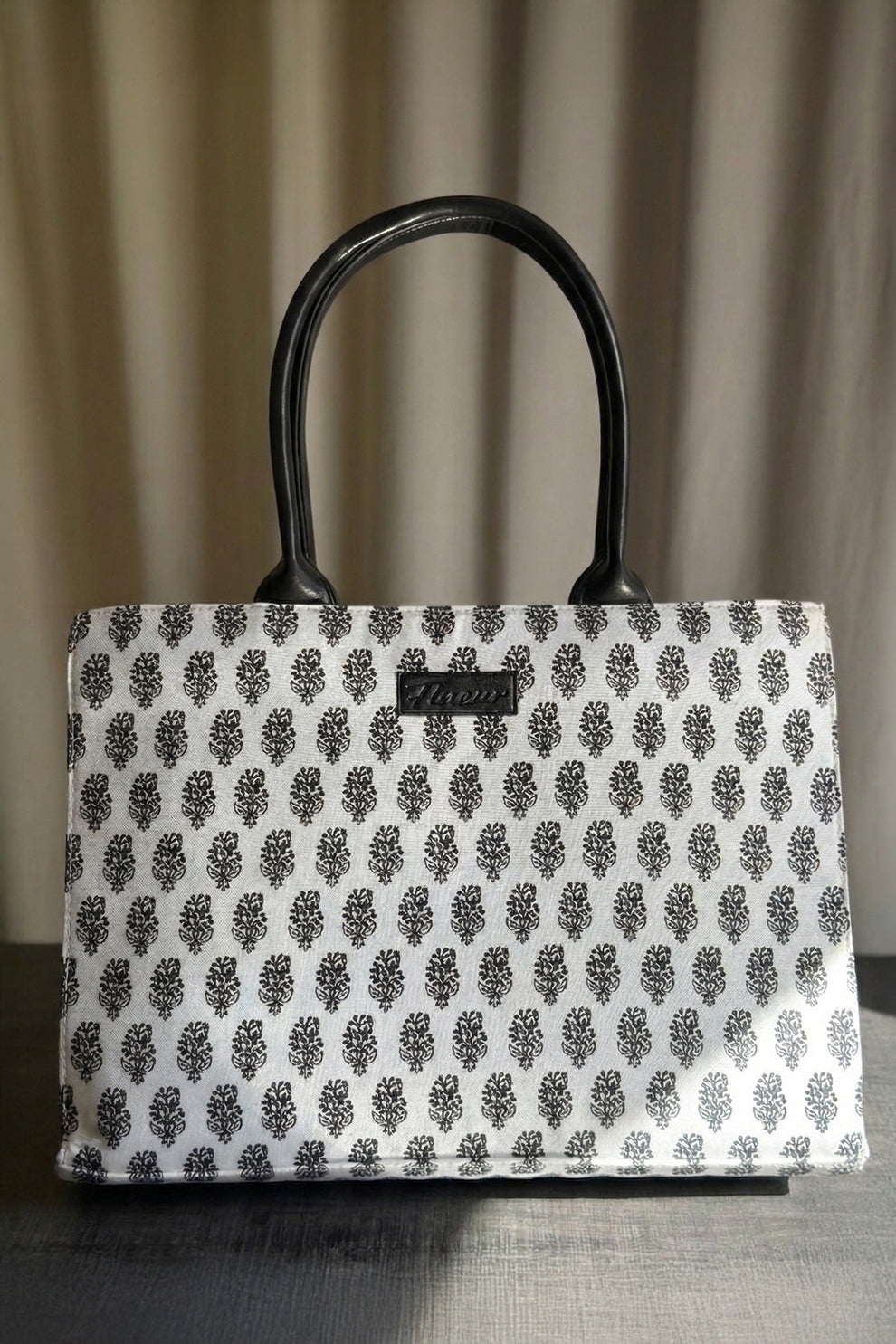 Fineur Canvas Tote Premium Handle - White