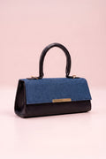 Fineur Handbag Vesper - Denim & Black (Textured Contrast)