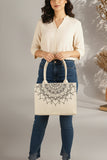 Fineur - Mandala Loop Canvas Bag - Beige