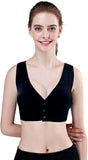 Florea - Sleek Button Bra - Black