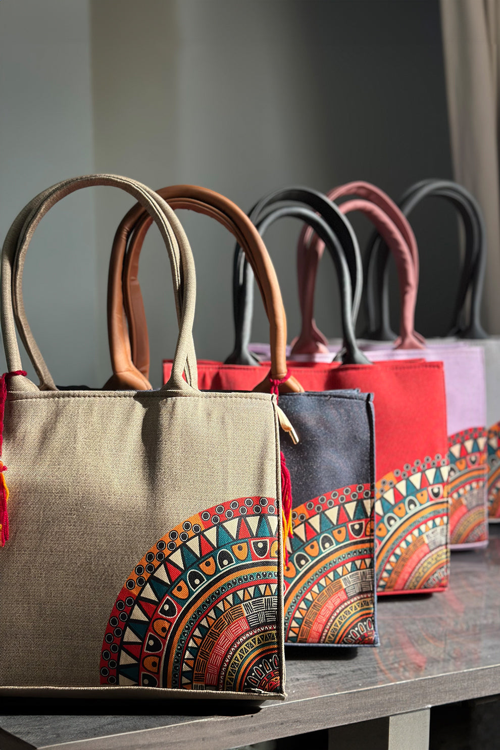 Fineur Mini Canvas Tote Desert Bloom - Ash White