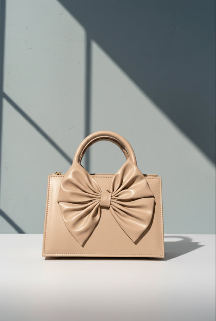 Fineur HandBag Gloss Bow Beige