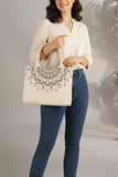 Fineur - Mandala Loop Canvas Bag - Beige