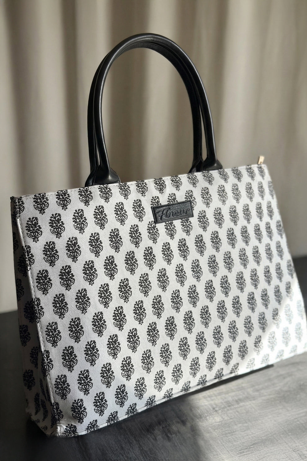 Fineur Canvas Tote Premium Handle - White