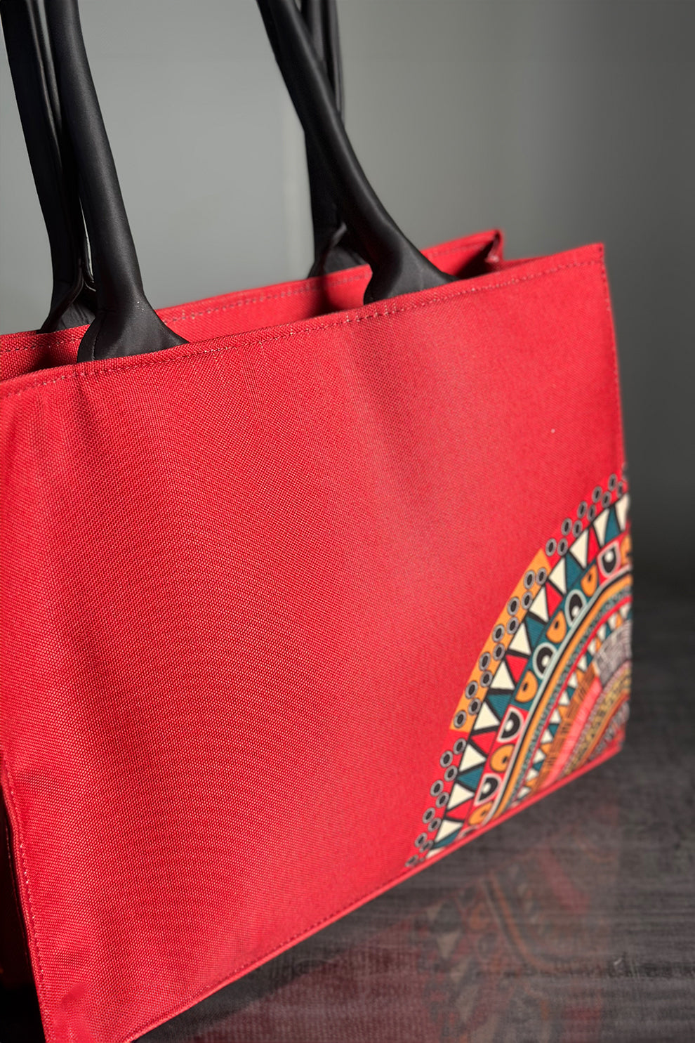 Fineur Mini Canvas Tote Desert Bloom - Brick Red