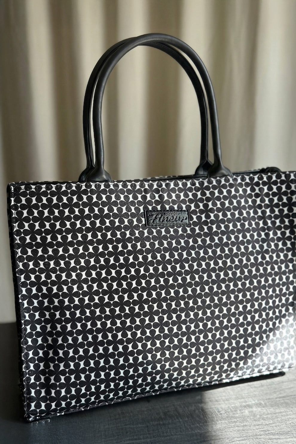 Fineur Canvas Tote Premium Handle - Black