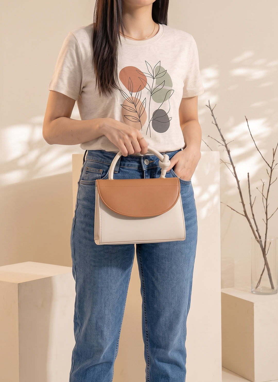 Fineur Handbag Stella Knot - Brown