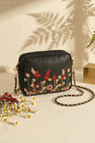 Fineur Crossbody Blossom Embroidered - Black