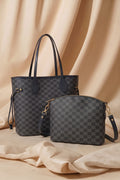 Fineur Duo Tote Checkered - Black