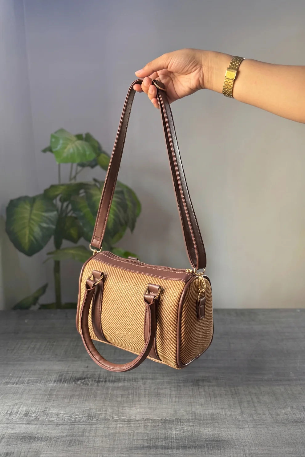Fineur Handbag Duffy - Dark Brown