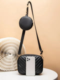 Fineur Crossbody Chevron Coin - Black