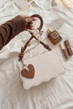 Fineur Handbag Baggie - Off White (Brown Strap)