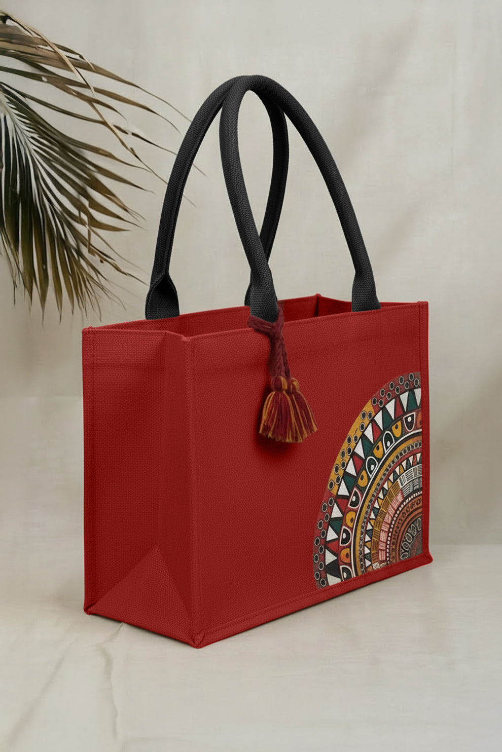 Fineur Mini Canvas Tote Desert Bloom - Brick Red