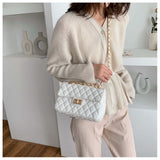 Fineur - Quilted DockLock Crossbody Bag ~ White