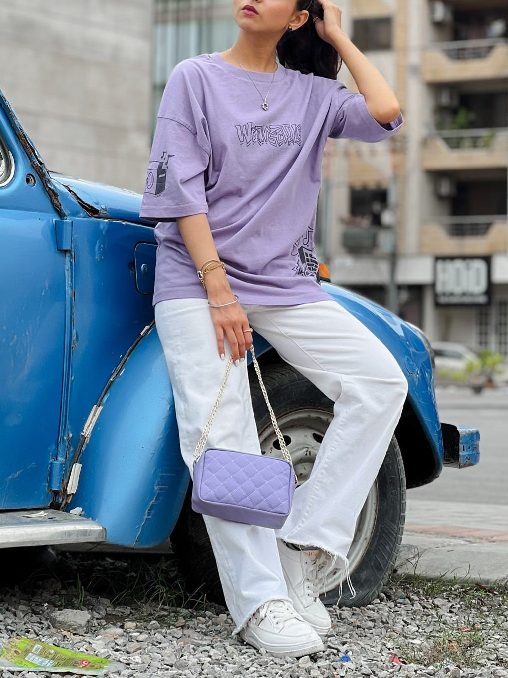 Urban Chic Crossbody Bag - Lilac