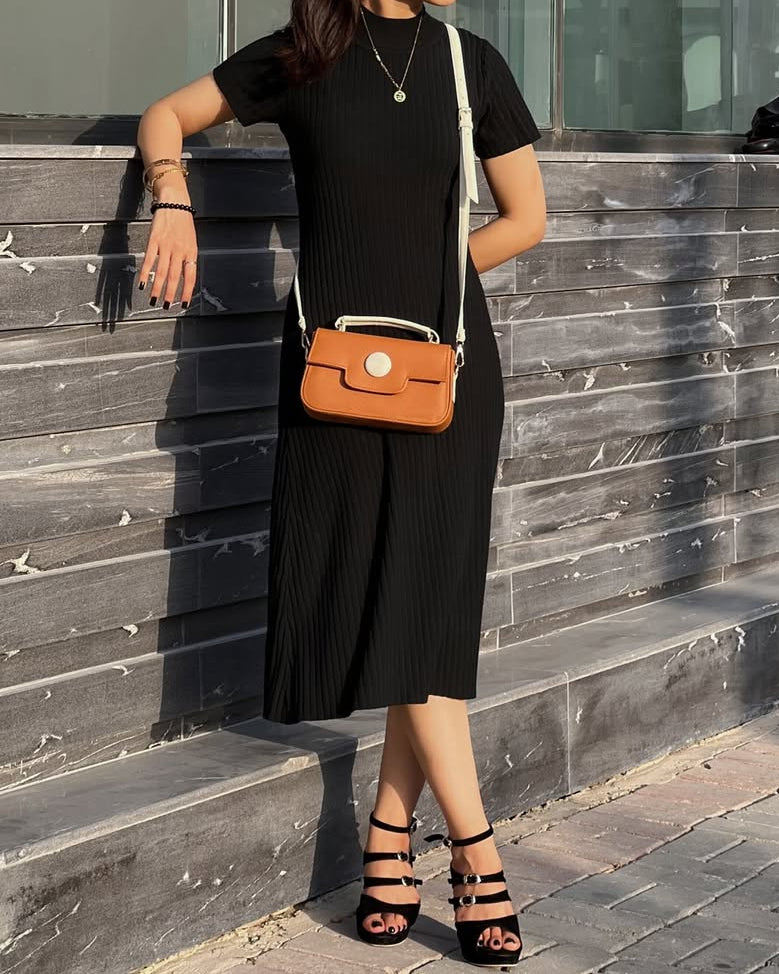 Fineur - Dot Luxe Crossbody Bag - Mustard