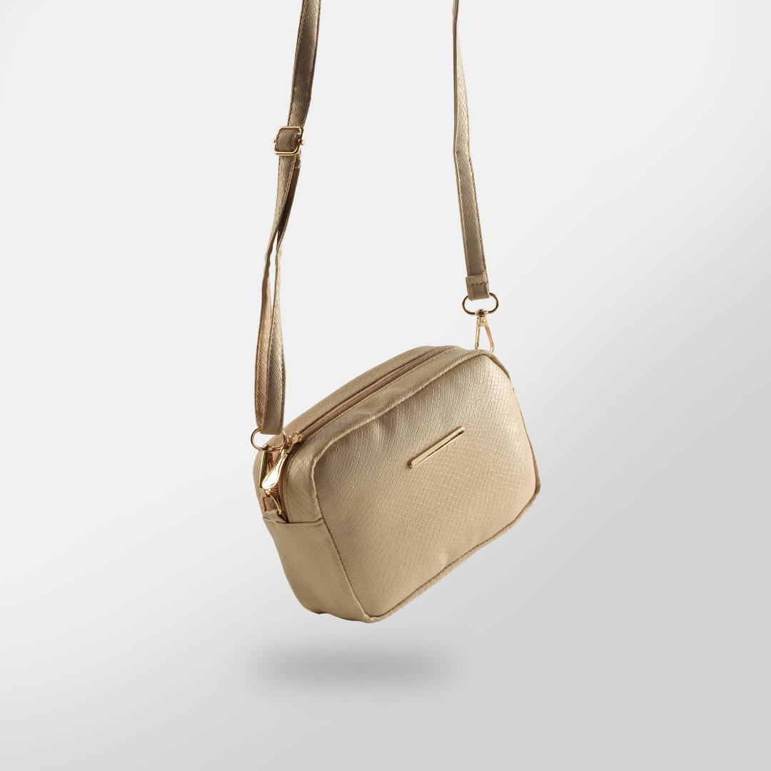 Fineur - Mini Snakeskin Square Bag - Beige