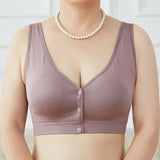 Florea - Sleek Button Bra - Purple