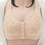 Florea - Patterned Buttoned Bliss Bra - Beige