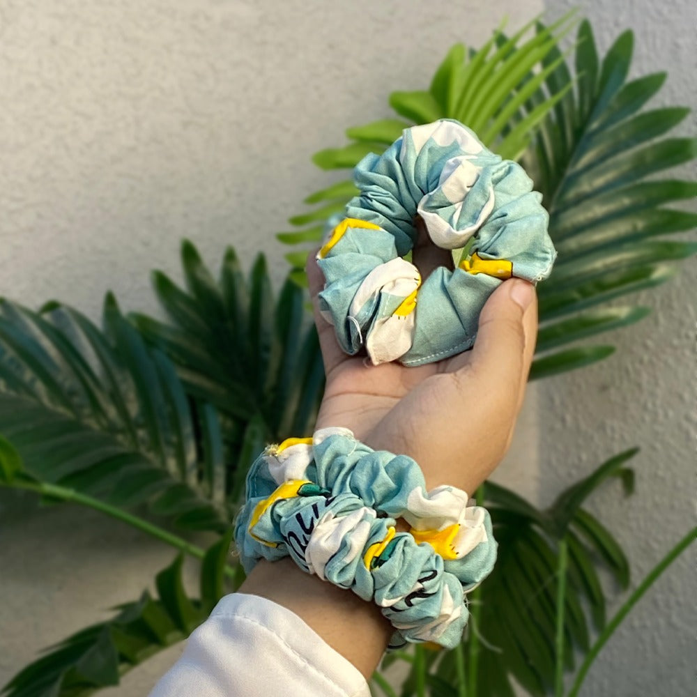 Sunflower Comfy Linen Scrunchy