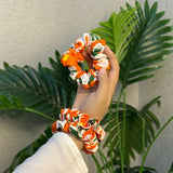 Orange Comfy Linen Scrunchy