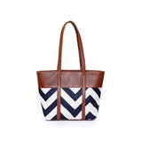 Fineur - ZigWave Shoulder Tote Bag - Brown