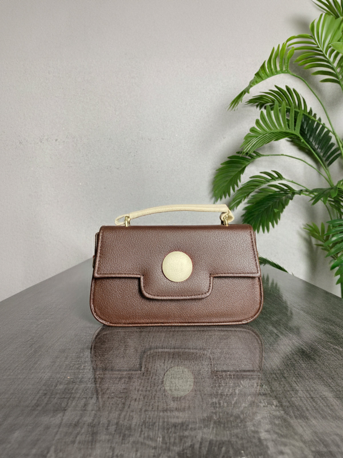 Fineur - Dot Luxe Crossbody Bag - Brown