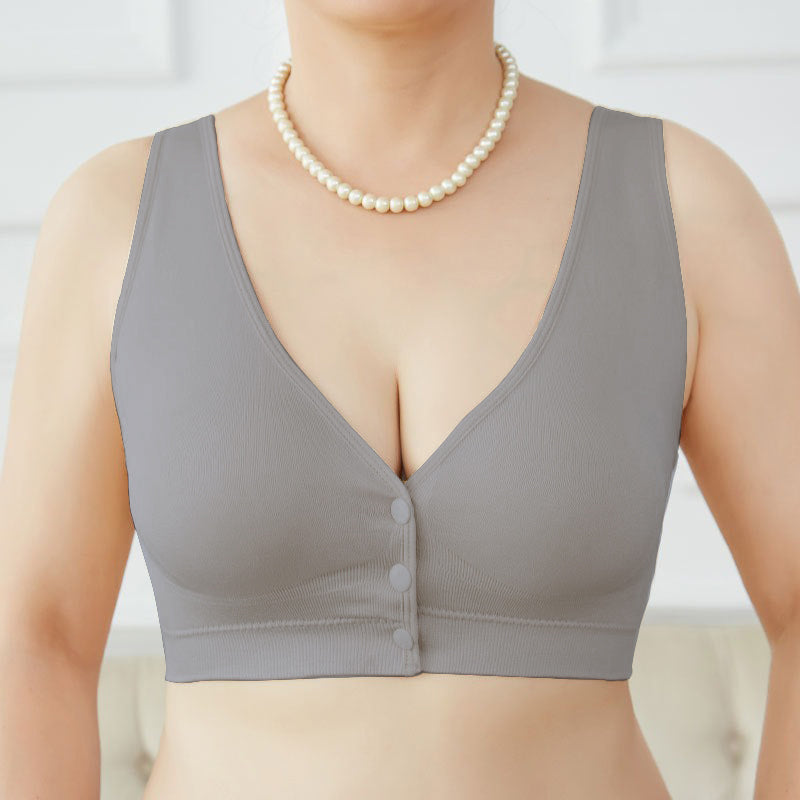 Fineur - Sleek Button Bra - Grey