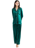 Florea- Silk PJ Set - Green