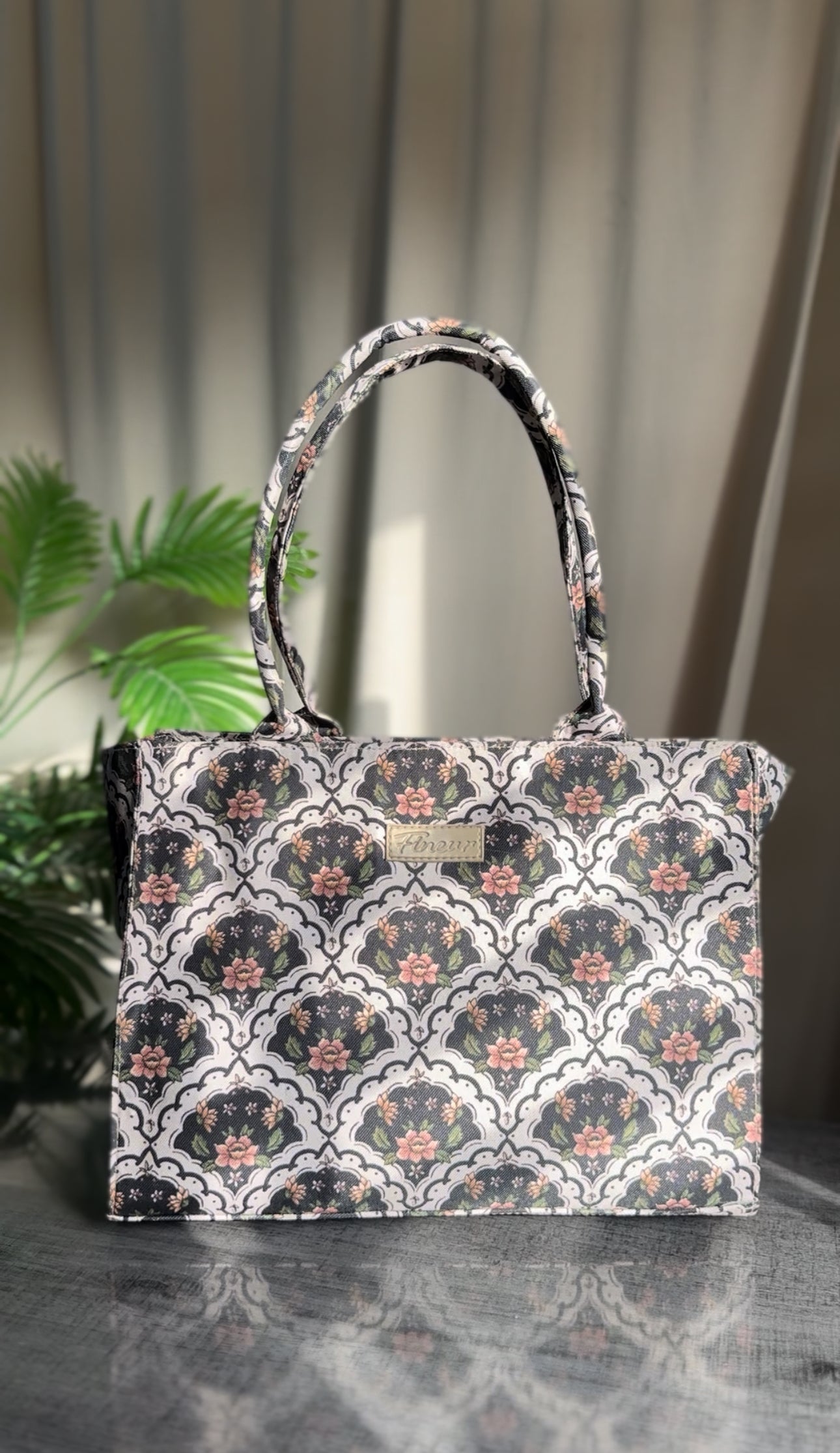 Fineur Canvas Tote BlushLeaf