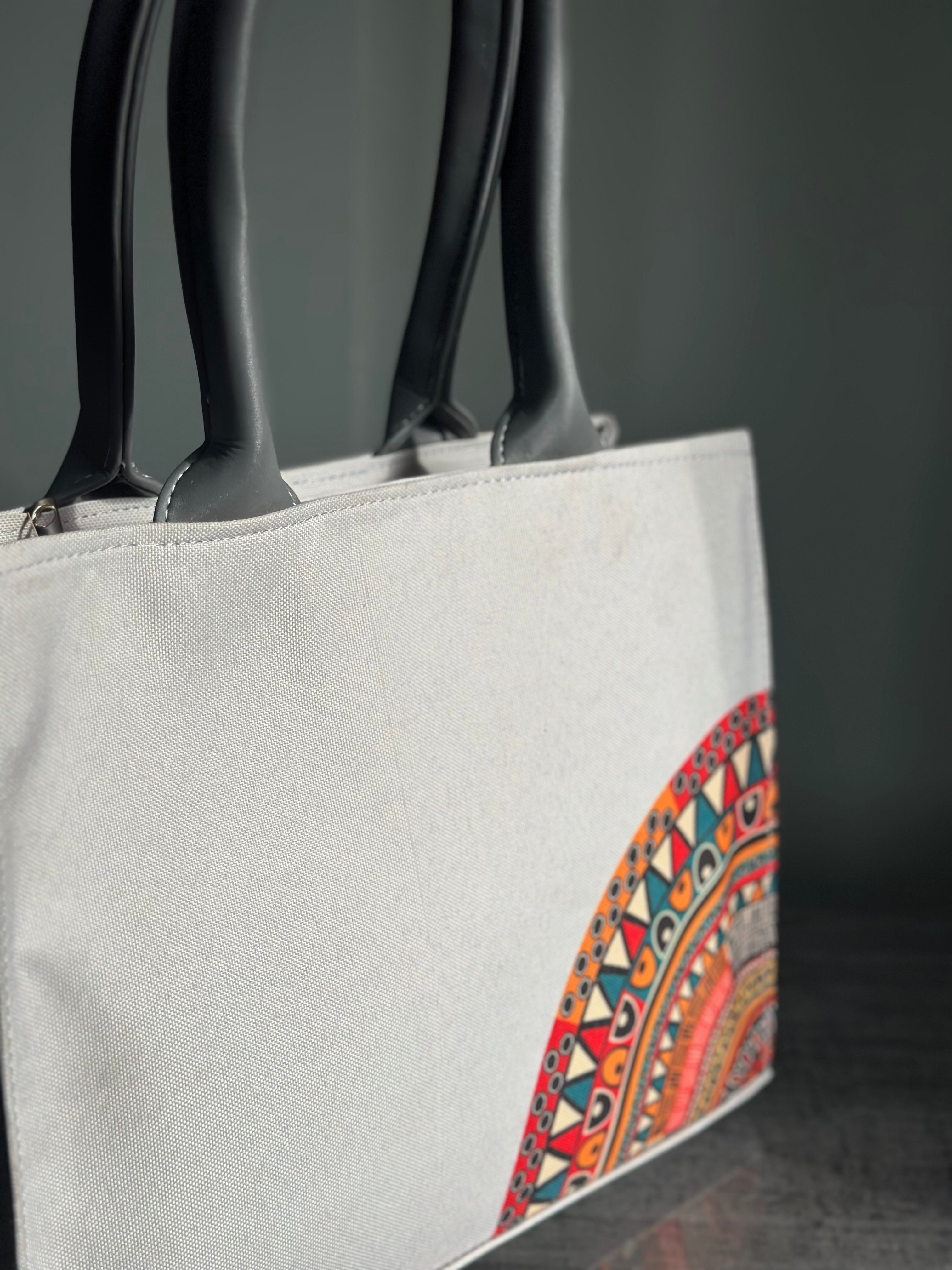 Fineur Mini Canvas Tote Desert Bloom - Ash White