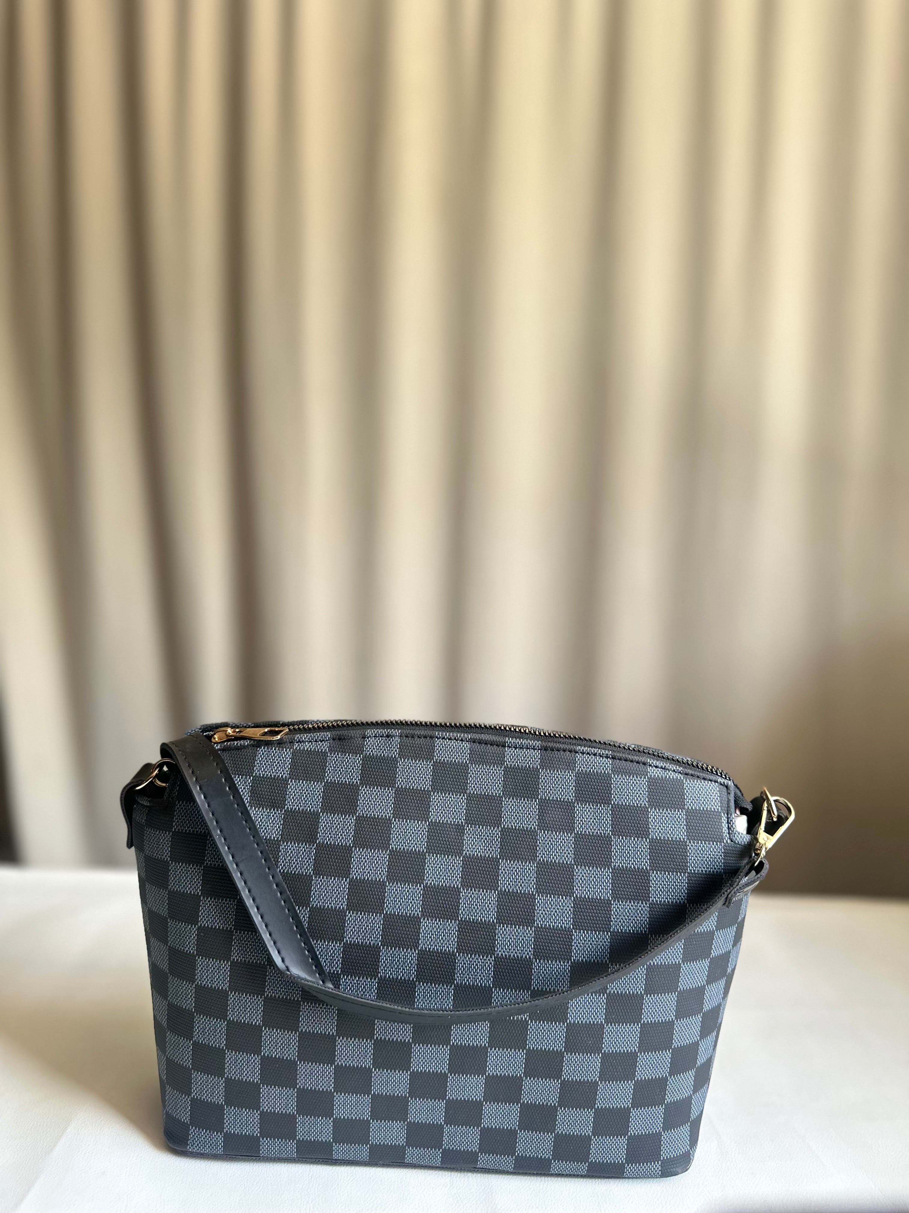 Fineur Duo Tote Checkered - Black