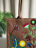 Fineur Premium Jute Tote Blush Wood - Brown
