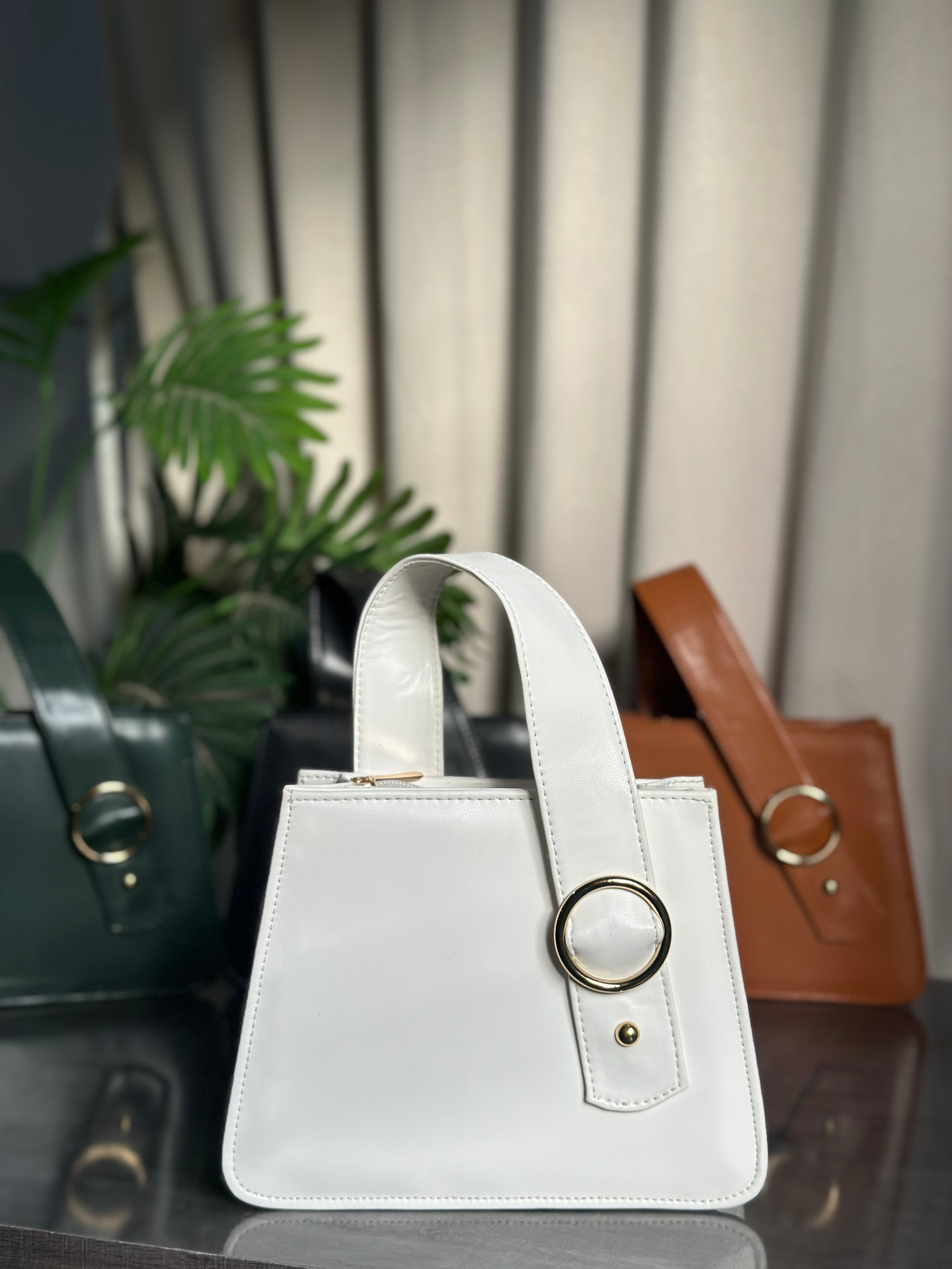 Best Trendy Ring Handbag White