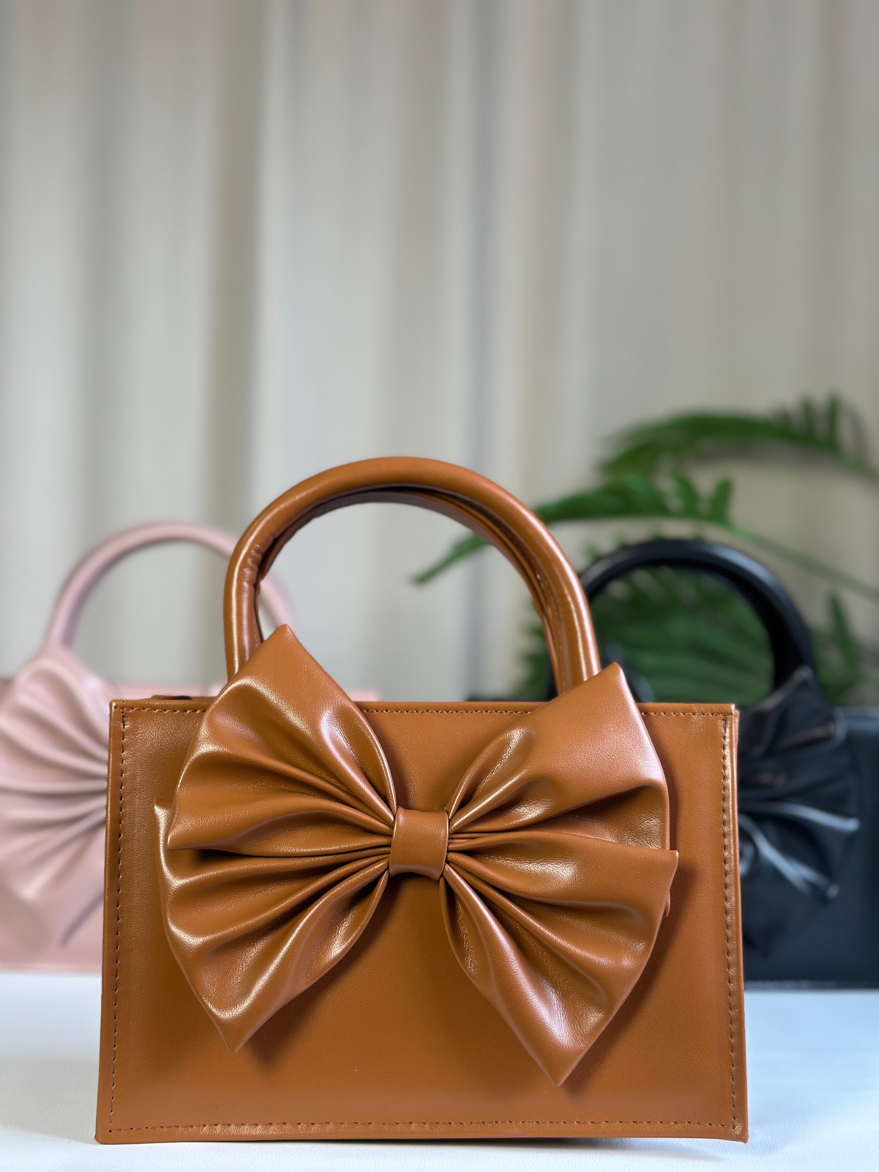 Fineur - HandBag Gloss Bow Brown