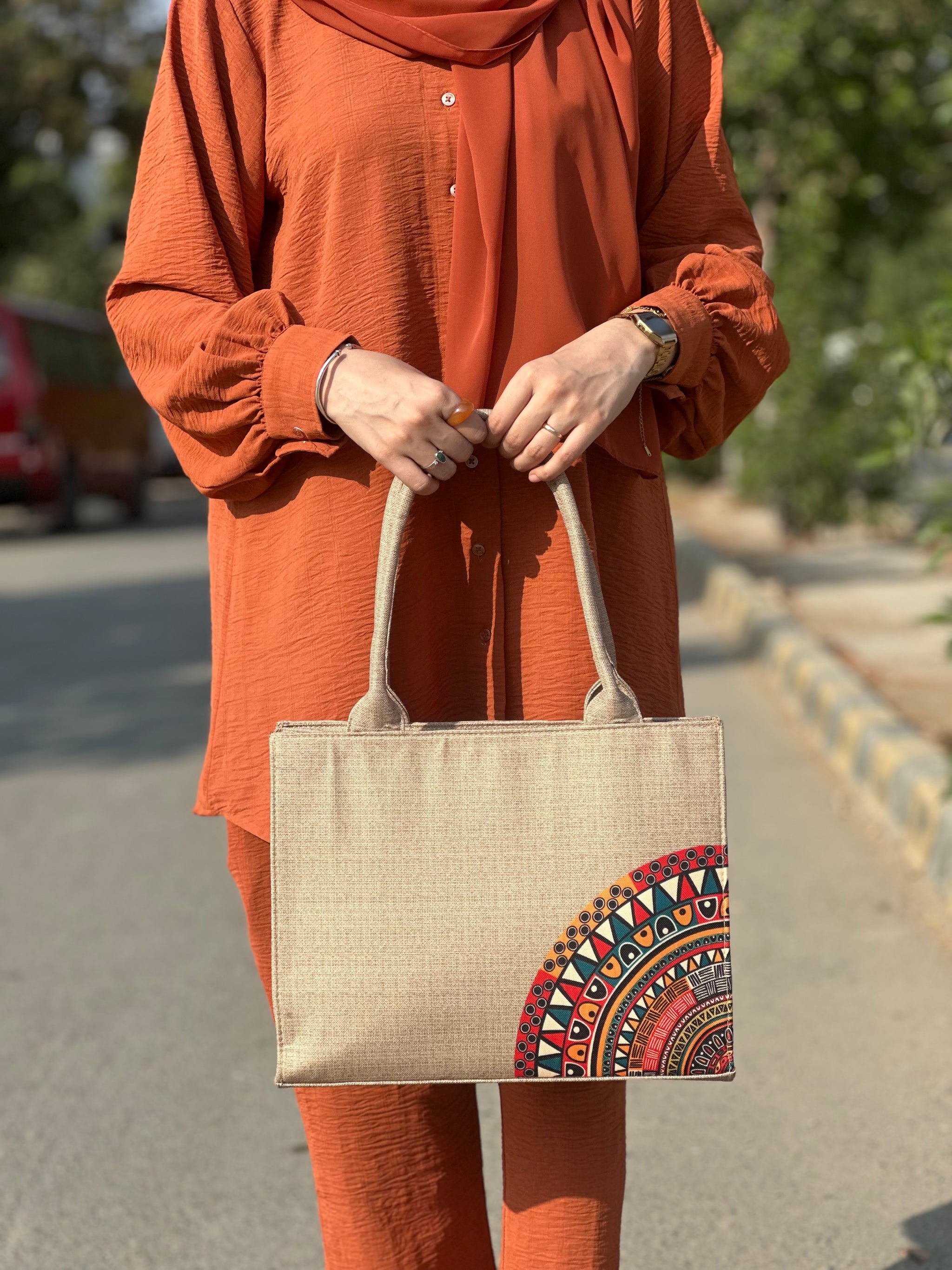 Fineur Mini Canvas Tote Desert Bloom - Beige