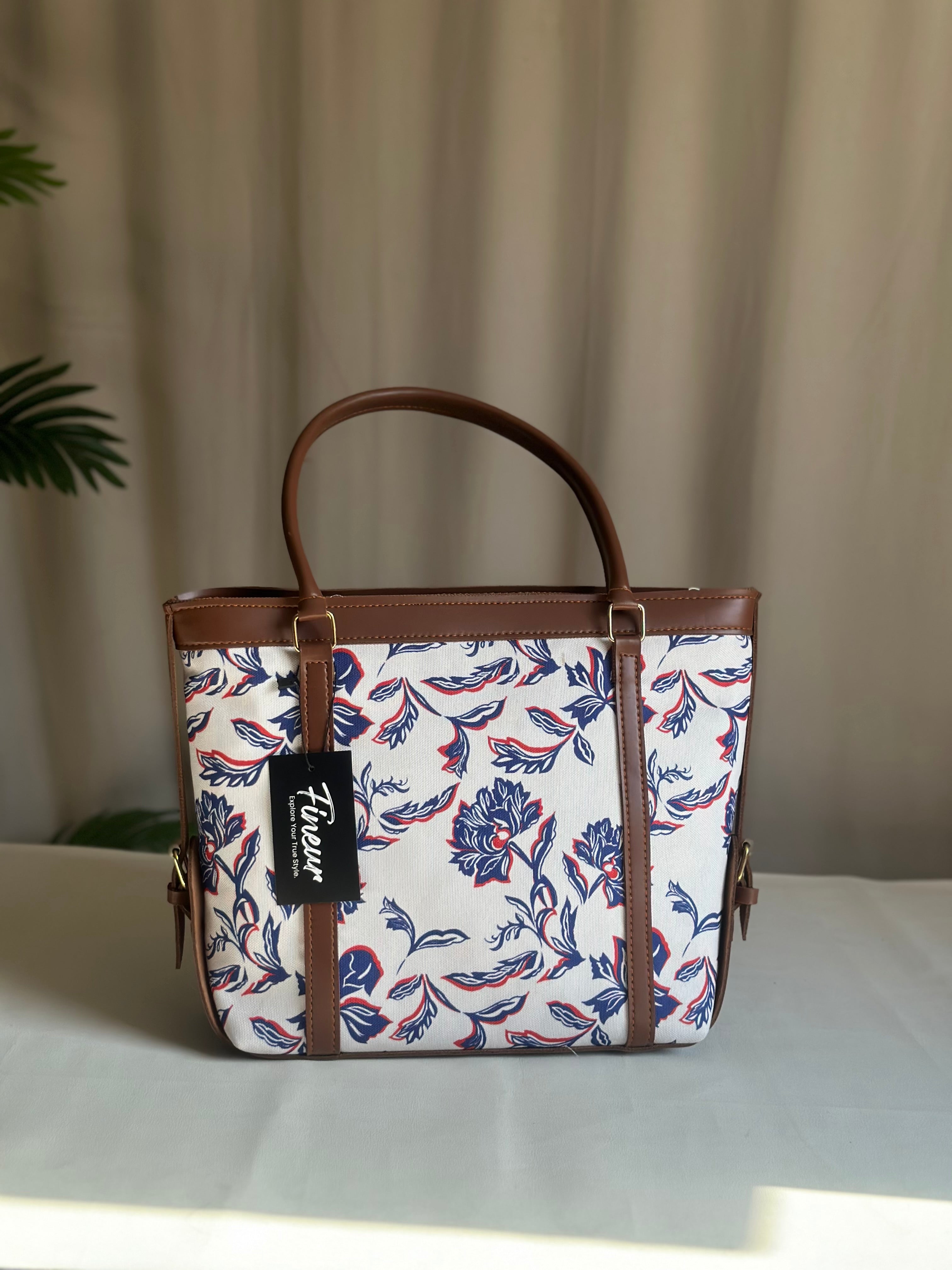 Fineur Strap Canvas Tote Fineur Ocean Leaf