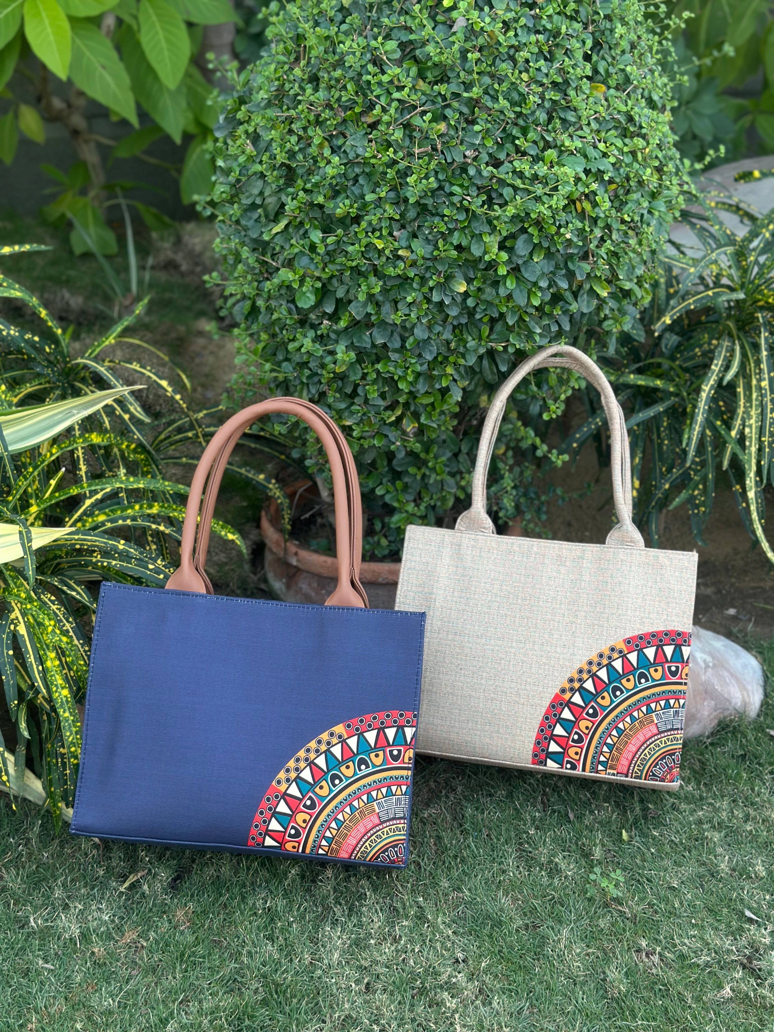 Fineur Mini Canvas Tote Desert Bloom - Beige