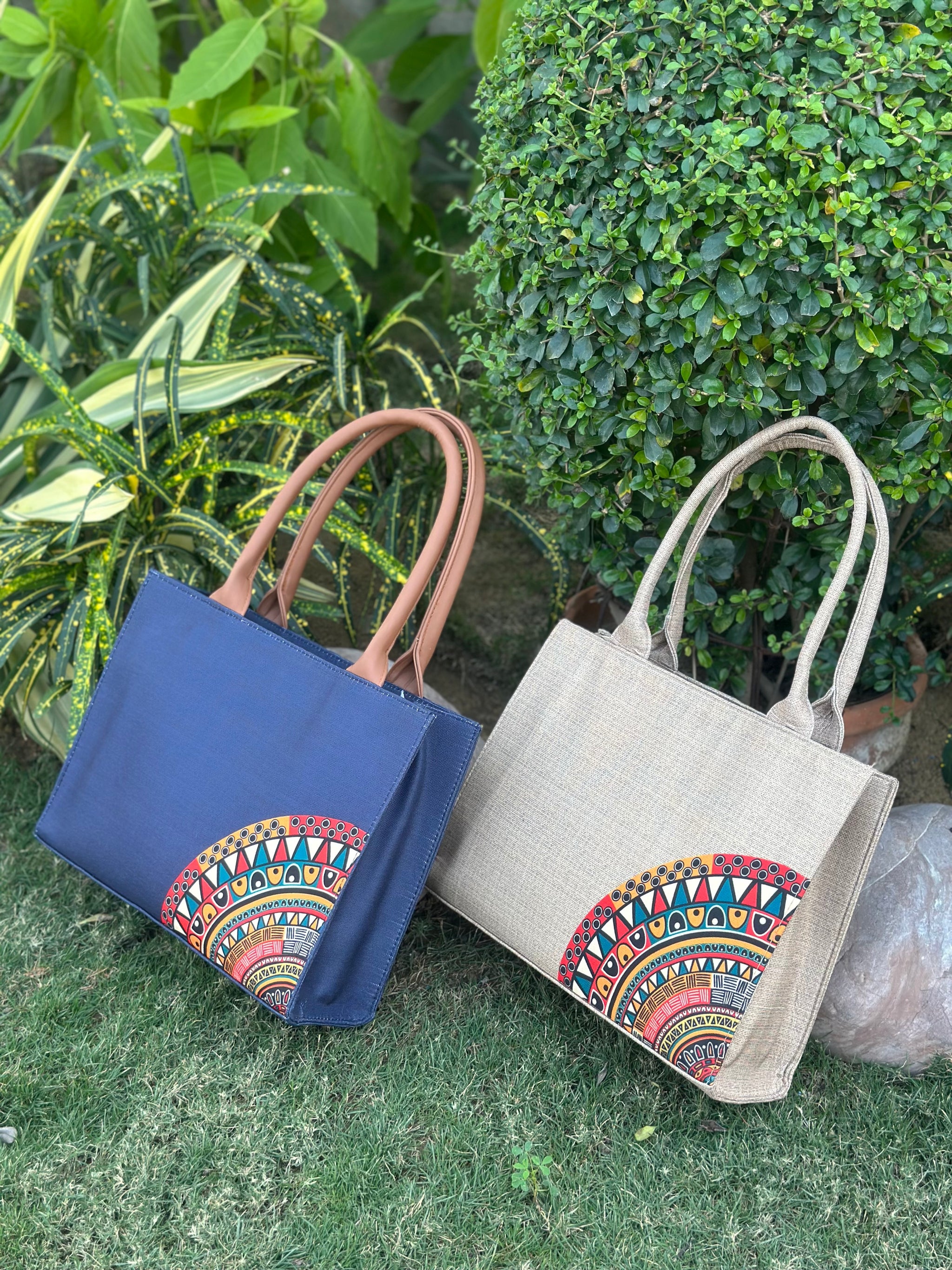 Fineur Mini Canvas Tote Desert Bloom - Beige