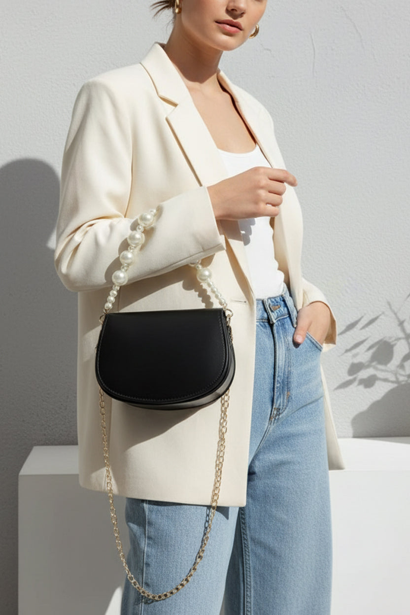 Fineur - Handbag Midnight Pearl Charm - Black